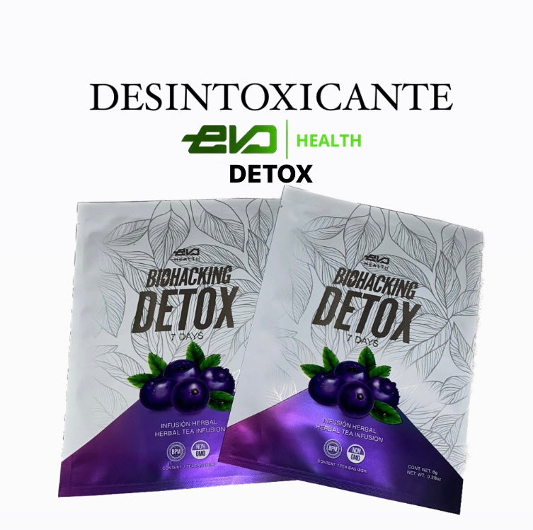 TÉ DETOX BIOHACKING (Paquete de 6 sobres desintoxicante).