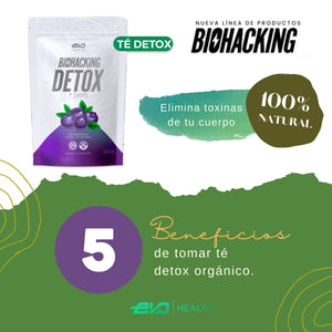 TÉ DETOX BIOHACKING (Paquete de 6 sobres desintoxicante).