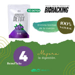 TÉ DETOX BIOHACKING (Paquete de 6 sobres desintoxicante).